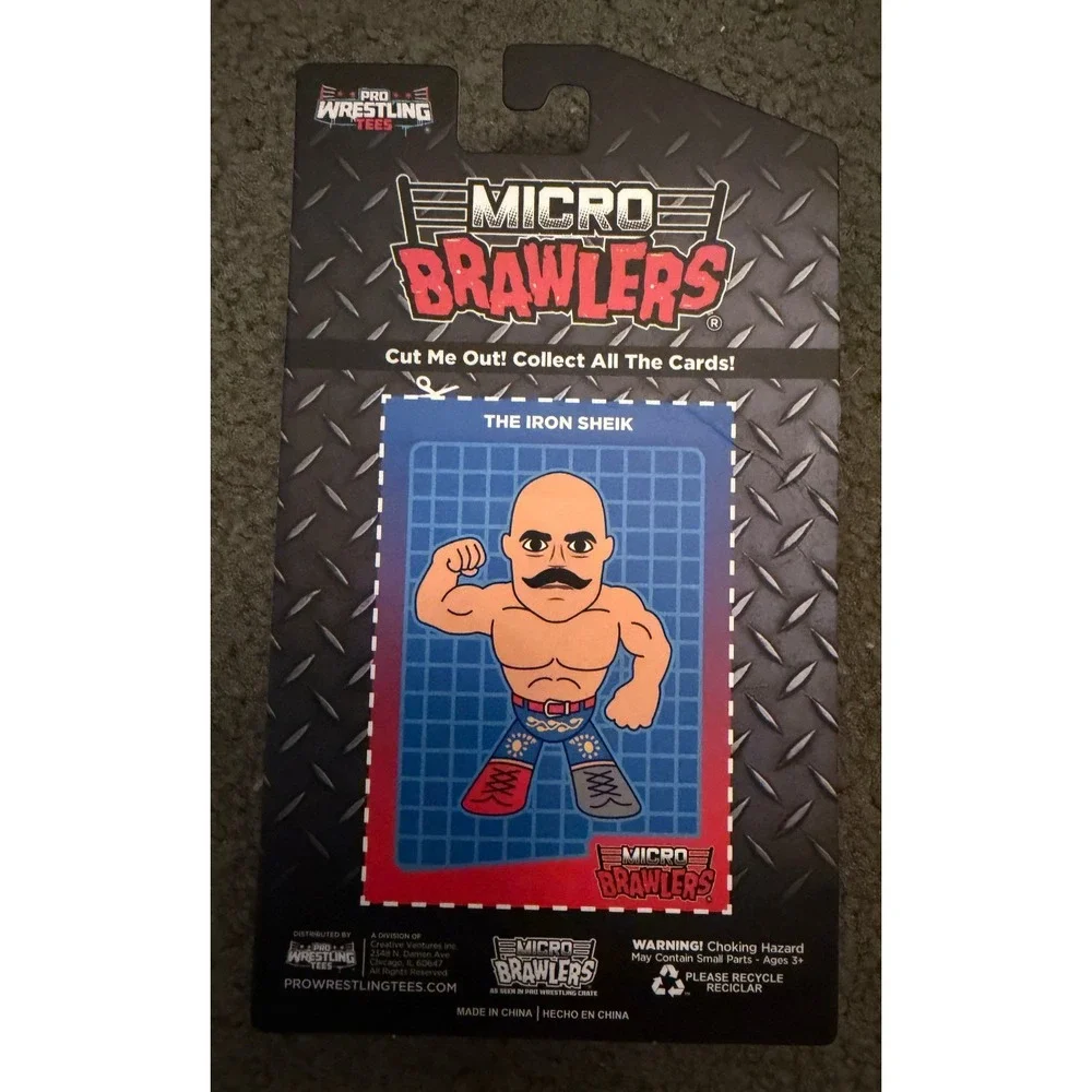 Micro Brawlers The Iron Sheik Pro Wrestling Tees Vinyl Figure WWE Legend New